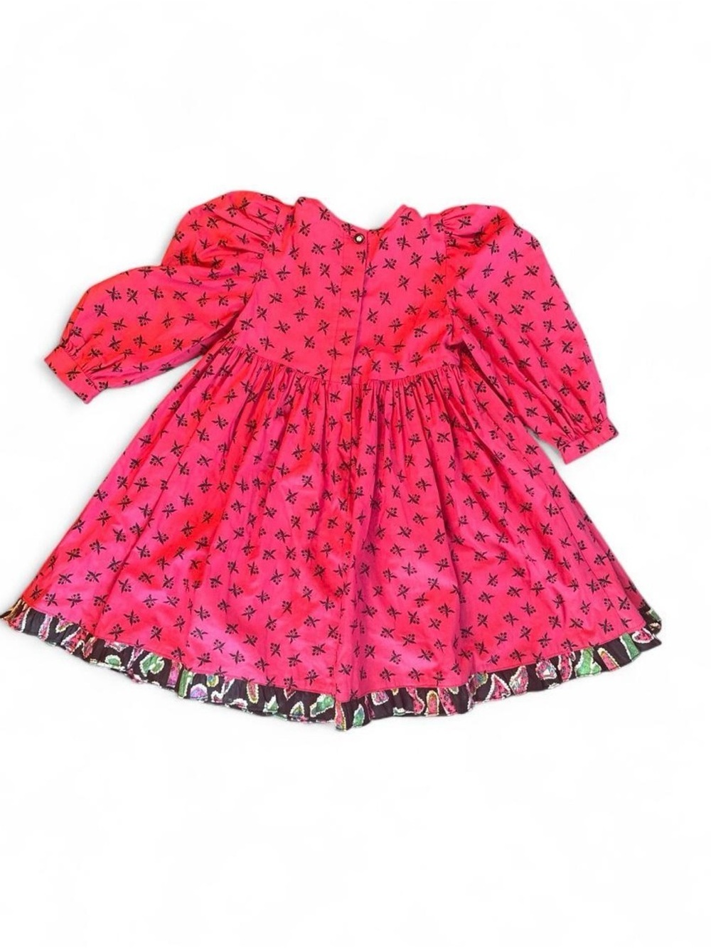 Vintage Mousefeathers Pink Long Sleeve Dress Size 3 - Picture 4 of 8